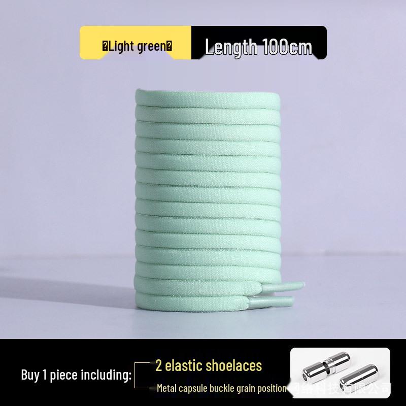 Elastic No-Tie Half-Round Shoelaces for Kids & Adults - Black & White