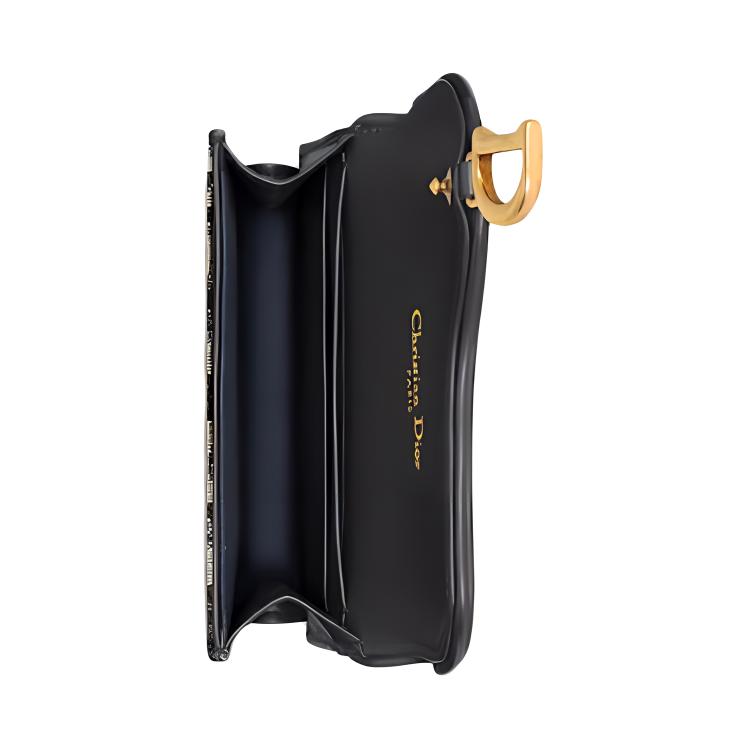 Dior Saddle D Shape Closure Oblique Print Soft Calfskin Card Holder Women accessories Blue S5611CNKO-M928