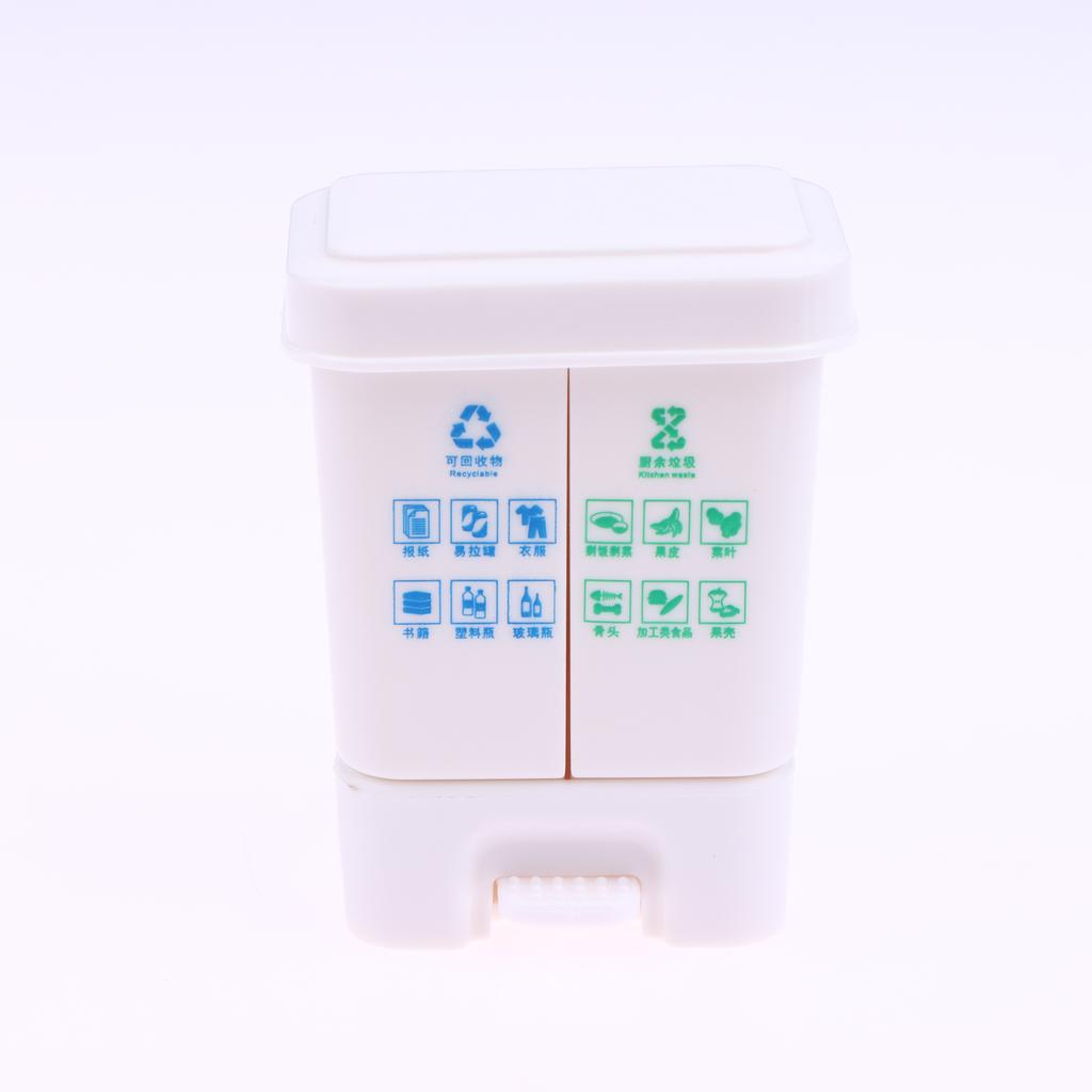 Doll House Mini Kitchenware Model Mini Classified Trash Can Shooting Scene Props