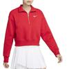 Half-Zip Short Plush Pullover Sweatshirt Women Tops DQ5768-675