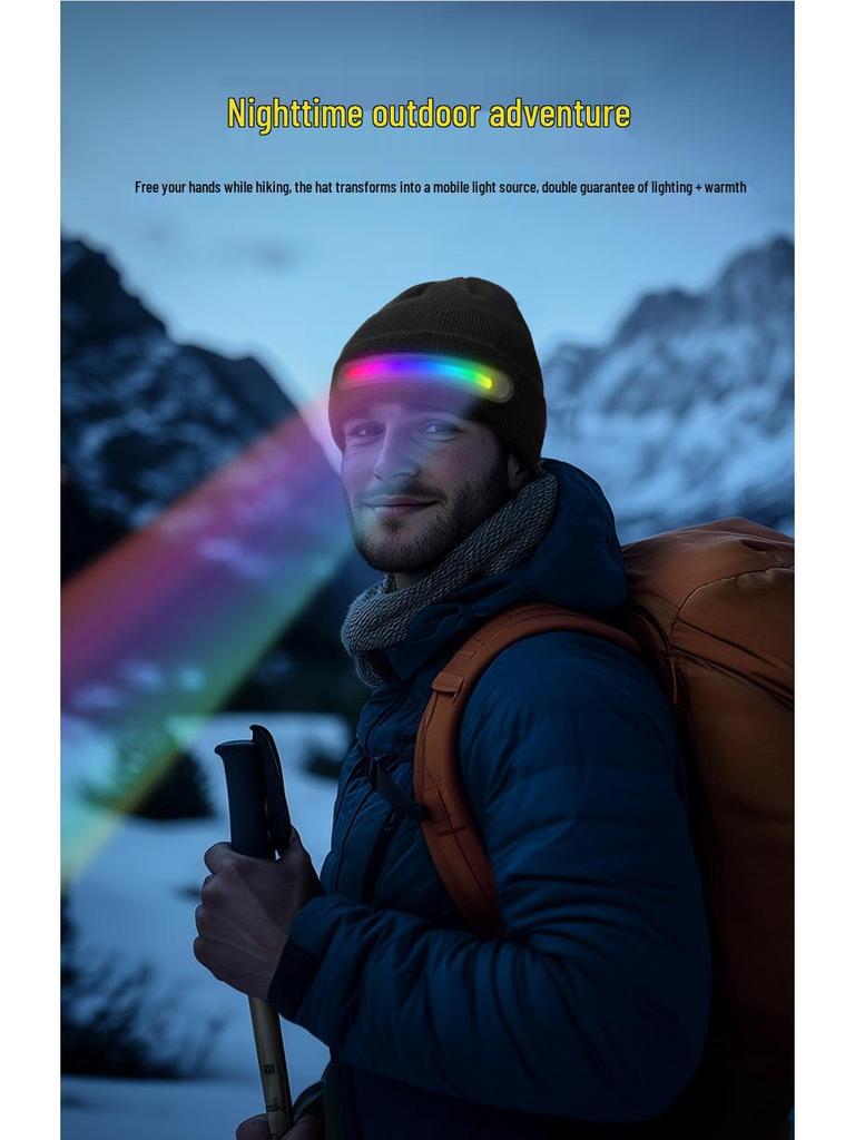 Svítící LED Bluetooth hudební klobouk s bezdrátovými sluchátky