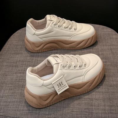 Fashion 2024 Autumn Fashion Women's Casual Shoes Solid Color Lace Up Platform Sneakers Ladies  Comfortable Flats Zapatillas De Mujer
