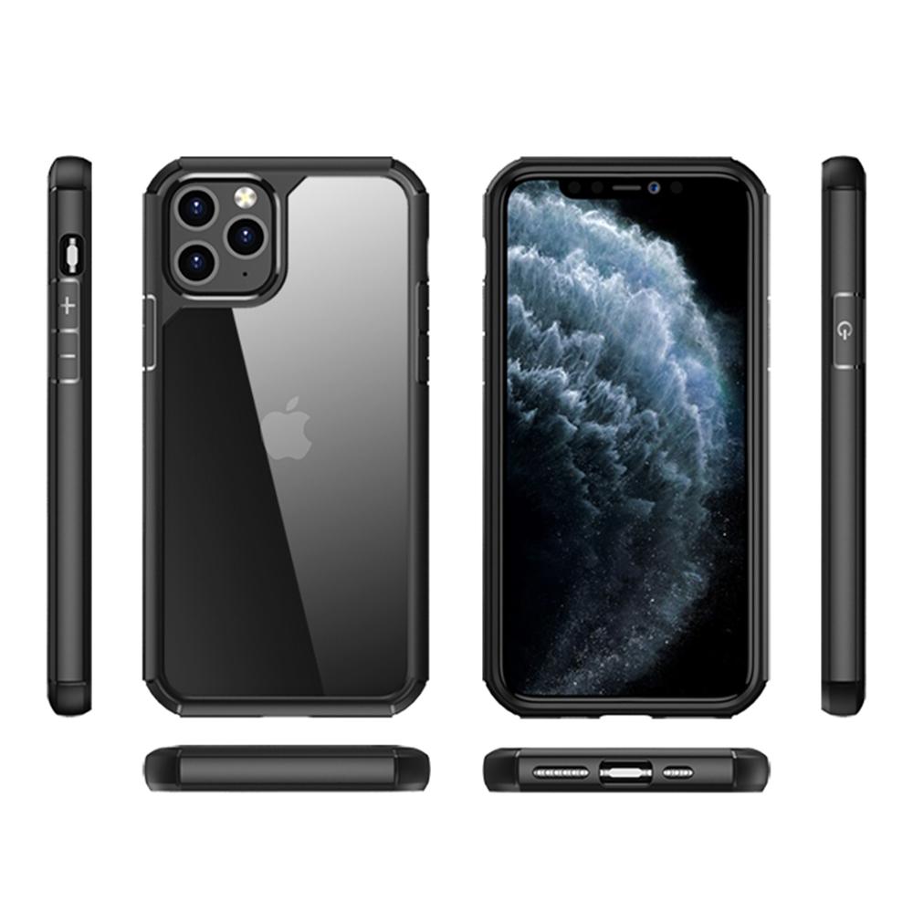 For iPhone 11 Pro Case Anti-Scratch TPU+PC Clear Back Shell
