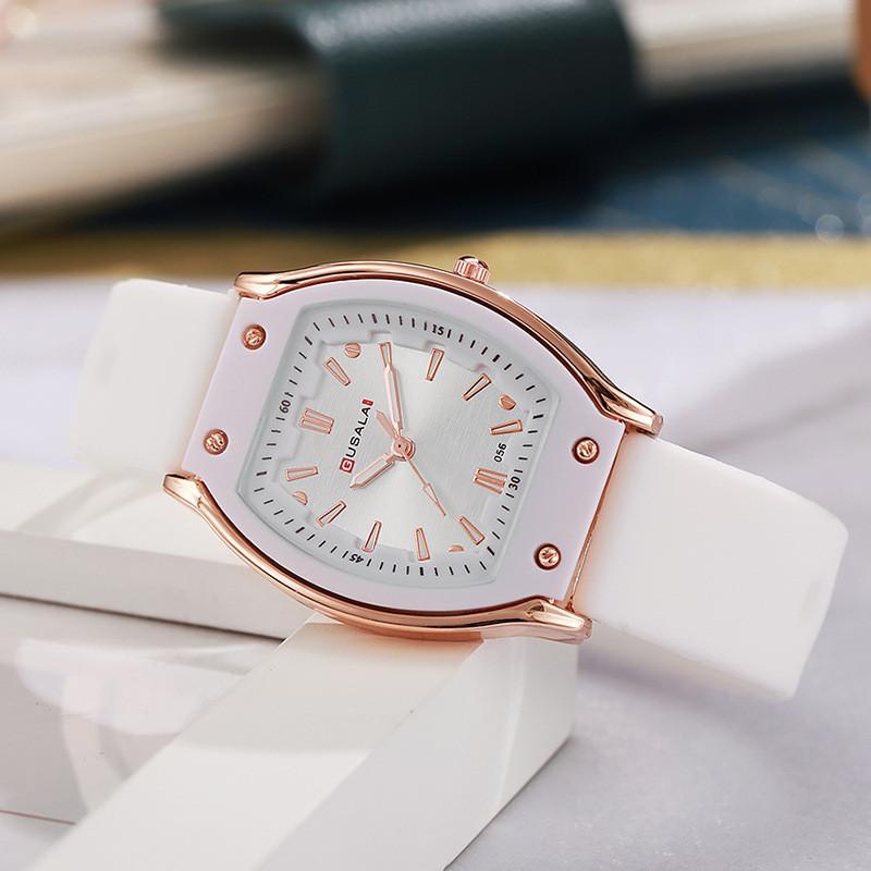 Small Fragrance Style Ladies Silicone Watch With Quartz Movement For Casual Girls