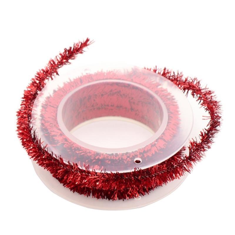 

4.92Feet Christmas Foil Tinsel Garland Christmas Tree Decorations for Wedding червоний