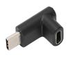 90 Grad Auf Ab Typ C Adapter Tragbar Stabil Stecker auf Buchse Adapter zum Laden Daten Video Schwarz