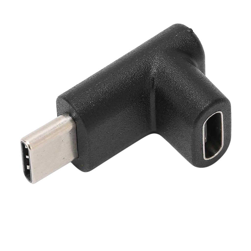 90 Grad Auf Ab Typ C Adapter Tragbar Stabil Stecker auf Buchse Adapter zum Laden Daten Video Schwarz