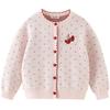 DAVE&BELLA Girls' Anti-Static Cotton Knitted Cardigan Sweater