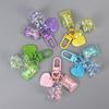 Cartoon Bling Heart Bear Animal Candy Keychain Key Ring For Friend Lovers Cute Creative Bag Car Earphone Box Key Accessories