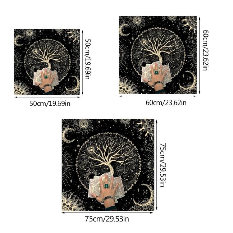 Geometrischer Divinations-Tischdecke Brettspiel Orakel Kartenunterlage Runen-Stützmatte