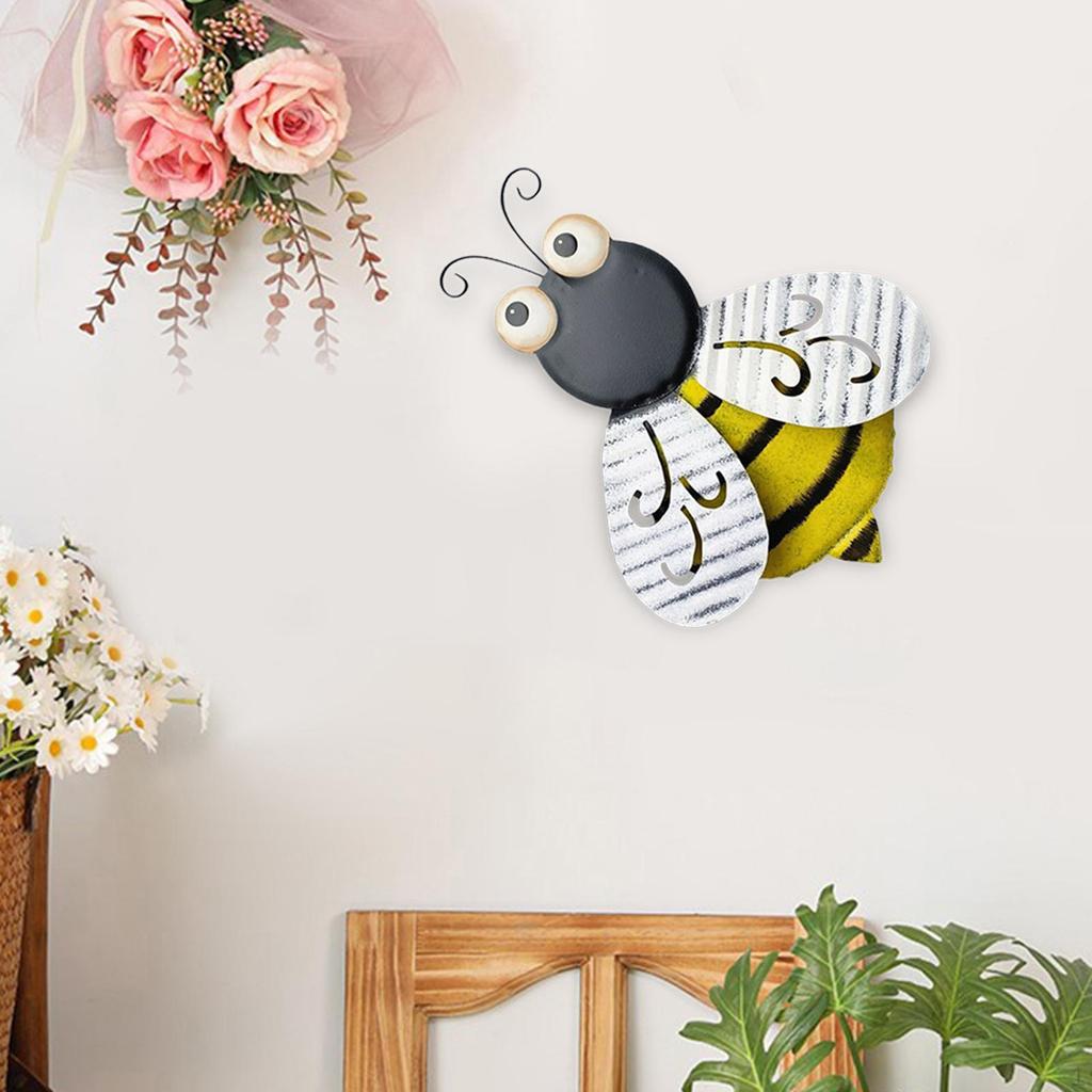 3D Bij Wanddecoratie Kunstwerk Dieren Hangend Beeldje voor Tuin Boerderij Slaapkamer Gazon