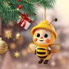 Car Acrylic Accessory Bee Automotive Decoration Christmas Tree Travel Holiday