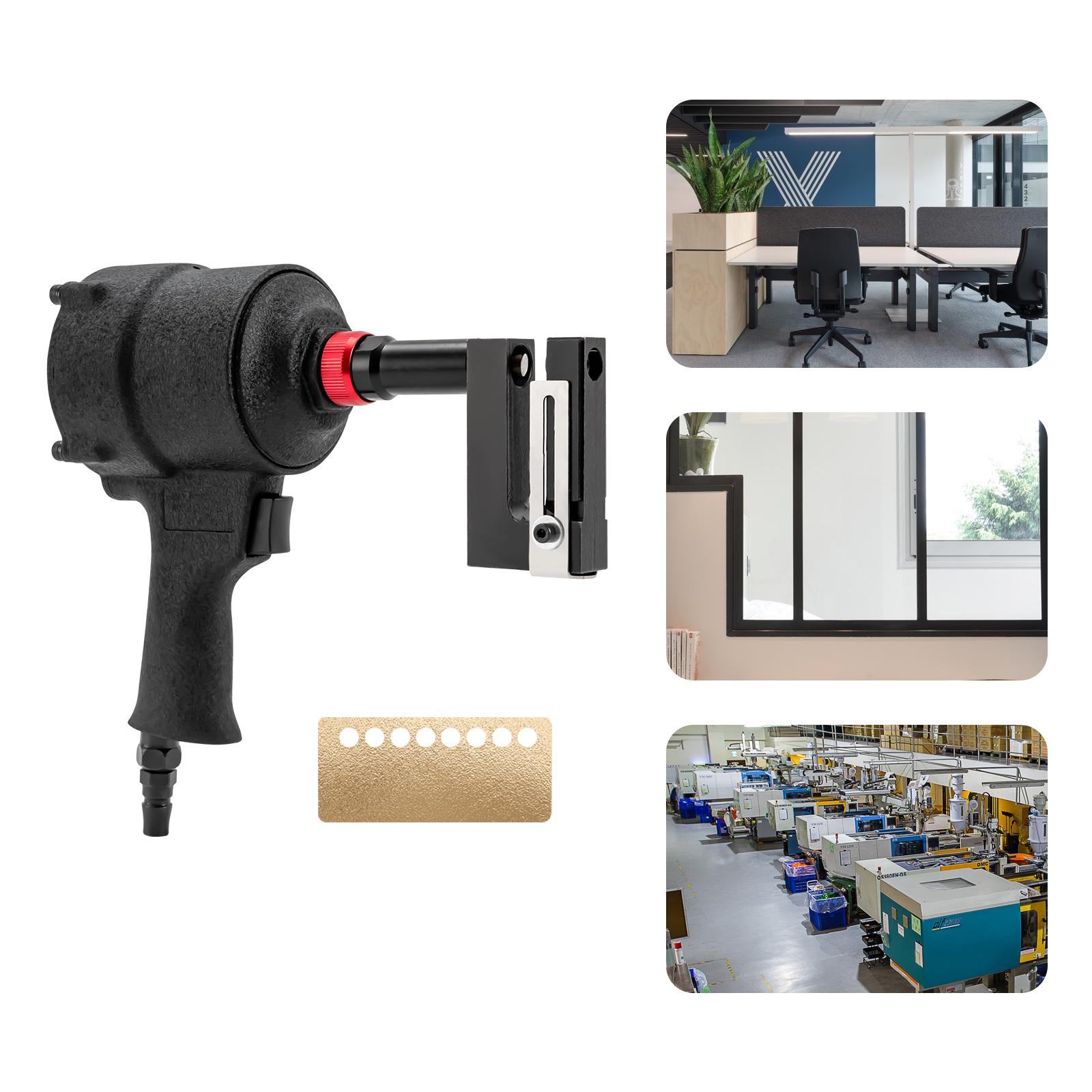 

8mm Pneumatic Hole Punch Tool, Industrial Metal Punch, Air Powered Punching Gun, Flange Opener for Sheet Metal,8mm Punch Kit чорний