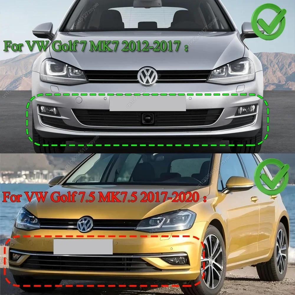 Car Front Bumper Lip Spoiler Car Bumper Fog Lamp Grille Cover Trim Body Kit For VW Golf 7 7.5 MK7 MK7.5 2012-2020 ABS Tuning