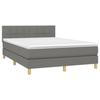Maison Exclusive - Sommier à lattes de lit avec matelas Gris foncé 140x200cm Tissu