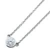 TIFFANY&Co. Pt950 By the Yard Single Diamond Pendant Necklace PlatinumUsed