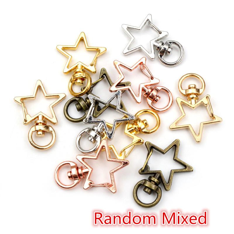 10pcs Random Mixed Snap Hook Trigger Clips Buckles For Keychain Lobster Clasp Hooks for Necklace Key Ring Clasp Jewelry Supplies