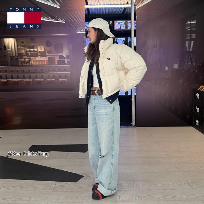 TOMMY JEANS Women's Loose Wide Leg Ripped Jeans