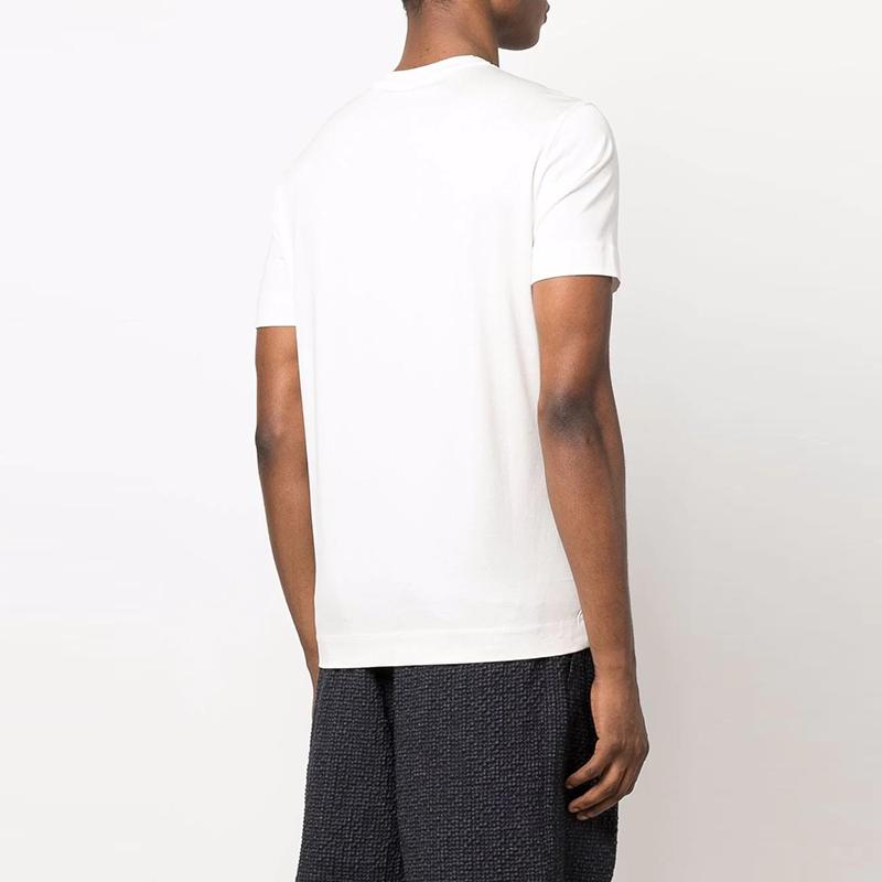 Emporio Armani T-Shirts Men's Vanilla White Crew Neck Moderate 3L1TCF-1JUVZ-0128
