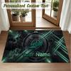 Crystal Velvet Square Rug Custom NameFendt Pattern Non Slip Home Floor Decor Rug