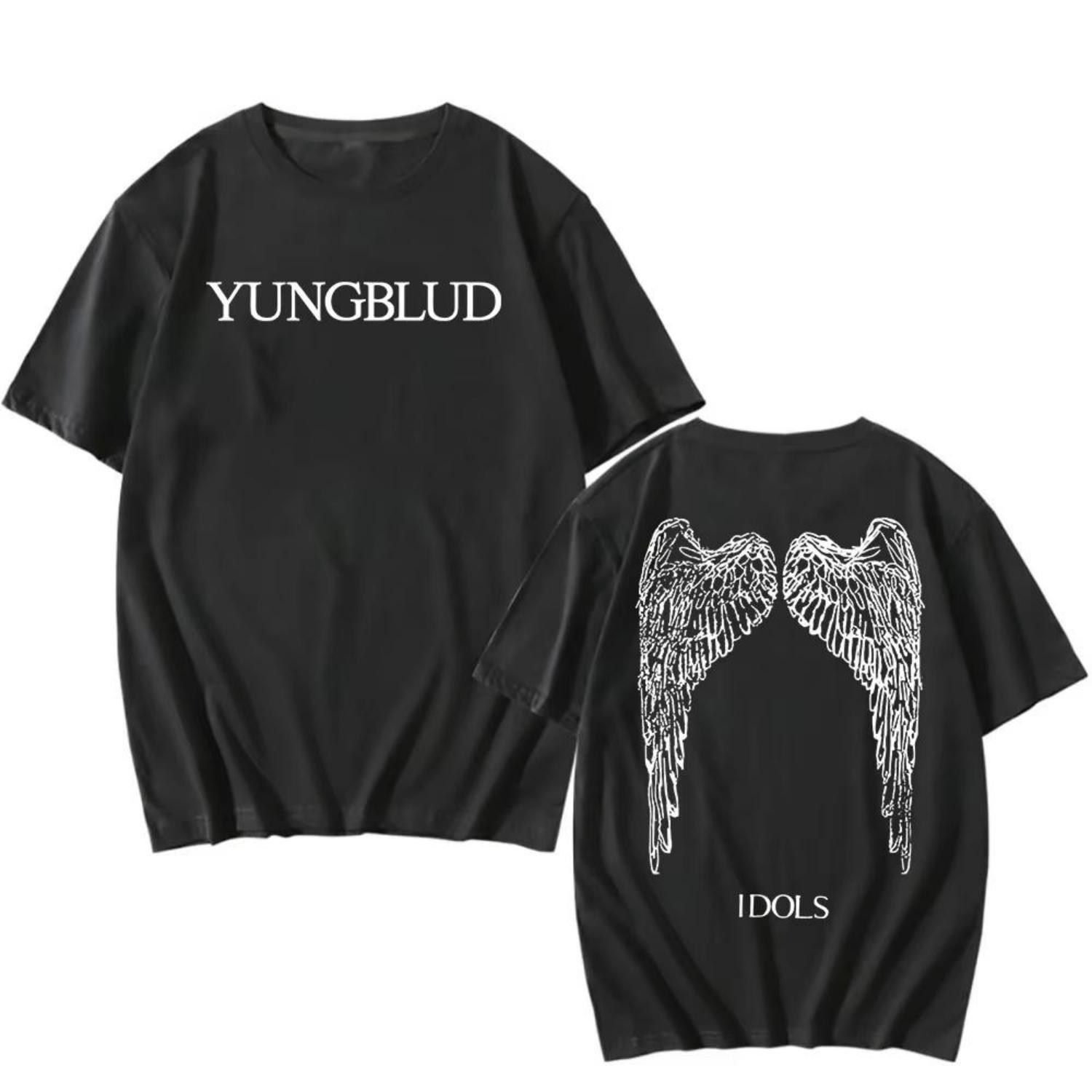 YUNGBLUD Идолы Футболка Zoom Хлопок Хип-Хоп Унисекс Уличная одежда Певец Летний Мягкий Мужской Женский Топ Футболка Свободный Повседневный Модный Харадзюку S