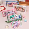Transparent Large Capacity Pencil Case for Girls - Ideal for Primary and Kindergarten Students