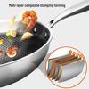 Kombach 32cm Honeycomb 304 Stainless Steel Stir-Fry Wok
