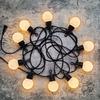 Solar G50 Globe String Lights: Waterproof Remote-Controlled Outdoor Fairy Lights for Camping, Awning, Tent, and Courtyard.