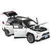 1/32 Toyota RAV4 SUV Legeringsskala Bilmodell Støpt Metall Miniatyr Leketøykjøretøy Lyd og Lys Samleobjekter Barnes leketøy Gaver