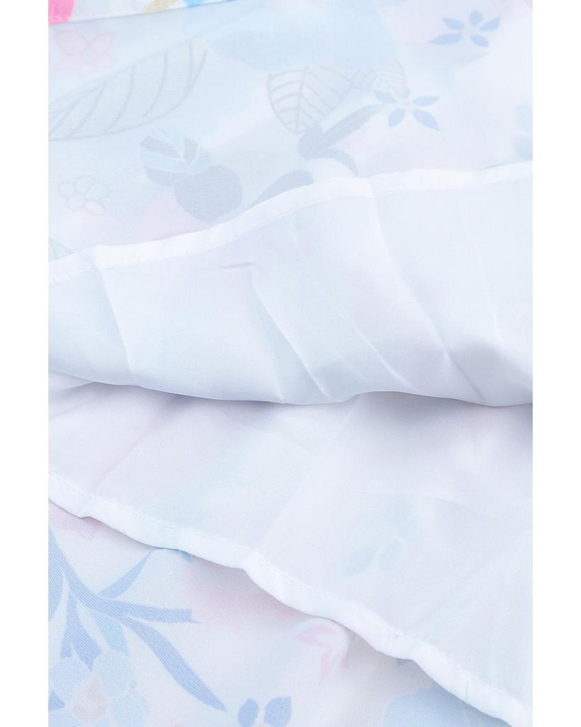 Azura Exchange Tiered Floral Dress with Frill Mock Neck