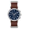 Timex Weekender Chronograph 40mm Watch In Brown/Silver/Blue