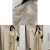 New Chinese Style Lotus Leaf Edging Dress Set With Sheeps Wool Fabric For Summer Casual Wear For Women