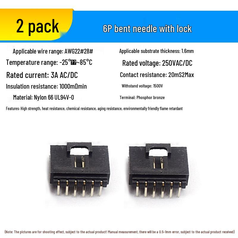 2.54 Lockable DuPont Connector: 2P & 3/4/10P Straight/Bent Pin Header MX2.54 Socket