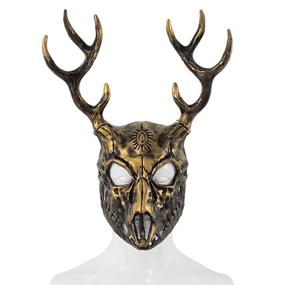 

Wendigo Elk Mask Headpiece Cosplay Gothic Animal Demon Antlers Horn Bloody Bone Masks Halloween Carnival Party Costume Props