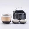 Portable Ceramic Kung Fu Tea Set - 1 Pot, 2 Cups