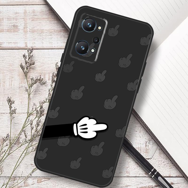 Cartoon Middle Finger For Realme 14 10 11 12 13 Pro Plus GT 6 6T 5 GT7 Pro C67 C61 C55 C53 C51 C21Y C25S C75 Case