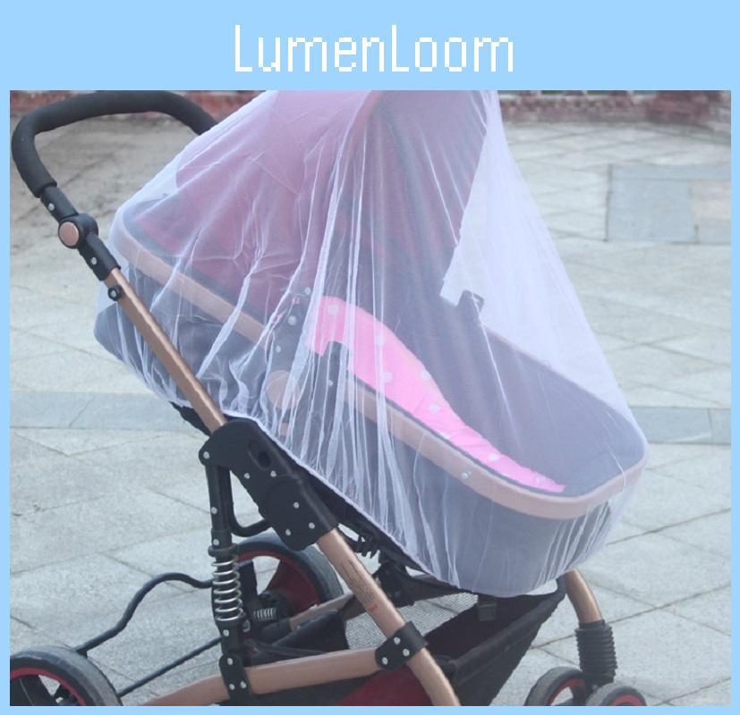 Baby Carriage Mosquito Net With Single Door For Dust And Bug Shielding