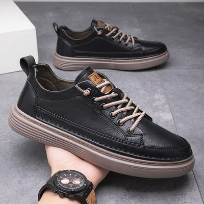 Casual Schuhe Männer Leder Schuhe Weiche Flache Business Mann Schuhe Herbst Winter Elastische Band Marke Turnschuhe