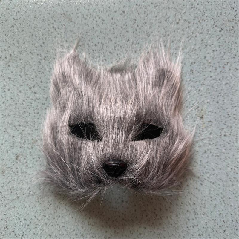Cats Costumes Cosplay Half Face Cats Mask Cats Paws Gloves Cats Tail Set Halloween Animal Fancy Costume Accessories Kit