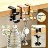 Punch-free Table Side Backpack Rack Double Hook Hanging Handbag Holder Headphone Organizer  Office