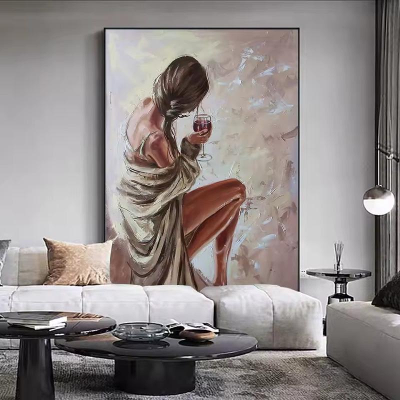 Figurenmalerei Sexy Frauen Strand Leinwand Ölgemälde Druck auf Leinwand Abstrakt Boho Porträt Poster Wandkunst Bilder Dekor