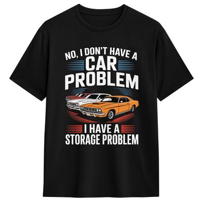 Ich habe kein Autoproblem, ich habe ein Lager T-Shirt Sommer Hippie T-Shirts für Erwachsene Reiner Baumwoll O-Ausschnitt Übergroßes Oberteil T-Shirts Geschenk