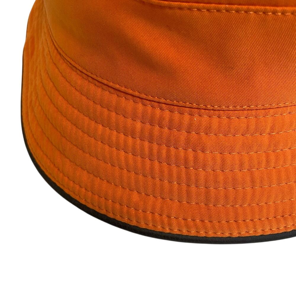 HERMES Bucket hat acetate hat Orange acetate Women Used