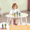 3 Pcs Simulated Cactus Decoration Tiny Mini Figurines Artificial Plants Miniature Statue Pvc Child Outdoor Ornaments