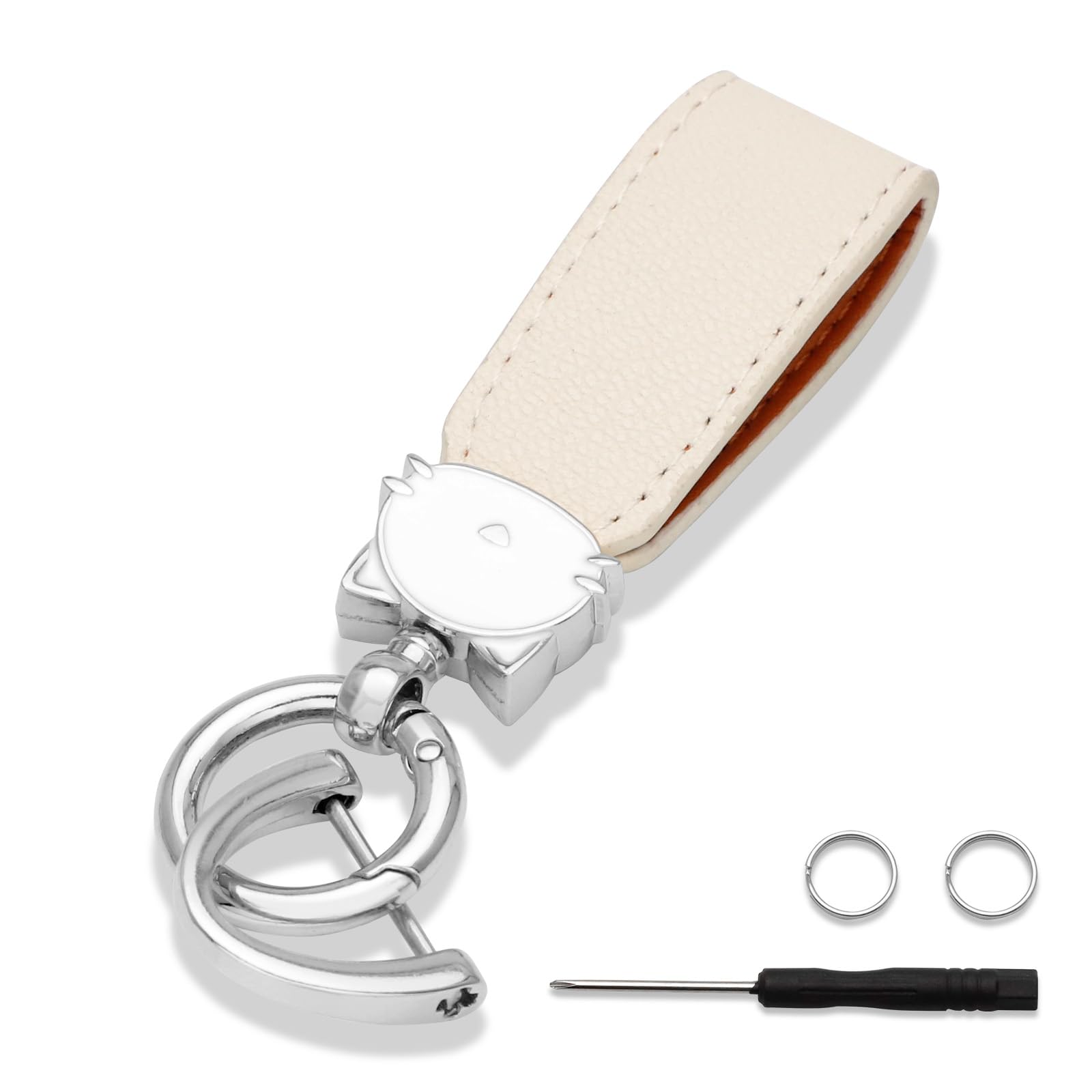 [MAZERO] Key Key Holder, Cute Key Chain, Key Ring, Cat, бежевый