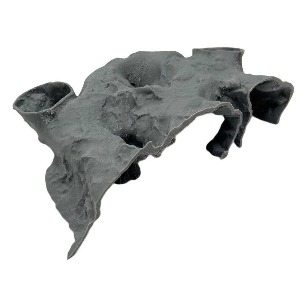 Natural Textured Aquariums Cave Decoration With Multiple Entries For Fish Shrimp Safety And Tanks Environment Enrichment