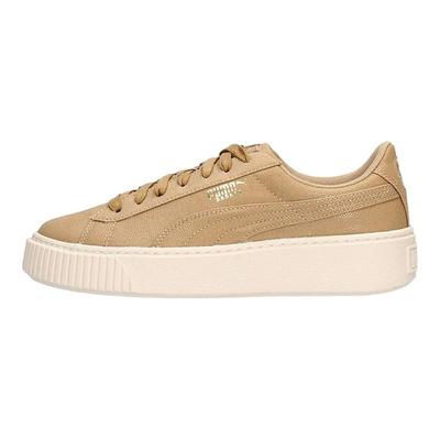 Plataforma de Cesta Cv Cuero Sintético Casual Zapatillas de Caña Baja Zapatillas Mujer Trigo 365623-02