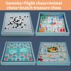 Wooden Multi-Function Flight Chess Checkers For Kids Chinese And International Chess Animal Chess Gobang Educational Toys Board