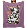 Black Ear Bull Terrier Puppy Throw Blanket Cute Designers Loose halloween Blankets