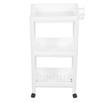 Bathroom Tower Shelf Plastic Freestanding Storage Rack Organizer Multifunctional Shelving Unit for